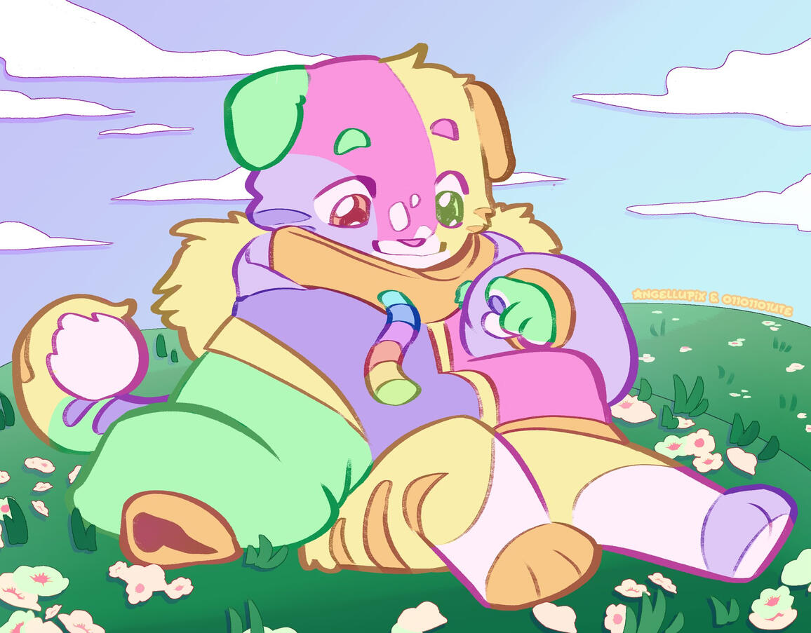 Lines + Flats Fullbody, collab with Angel_LupixVT